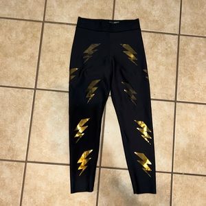 ULTRACOR silk bolt legging/lightening bolt/gold Women’s Size small
